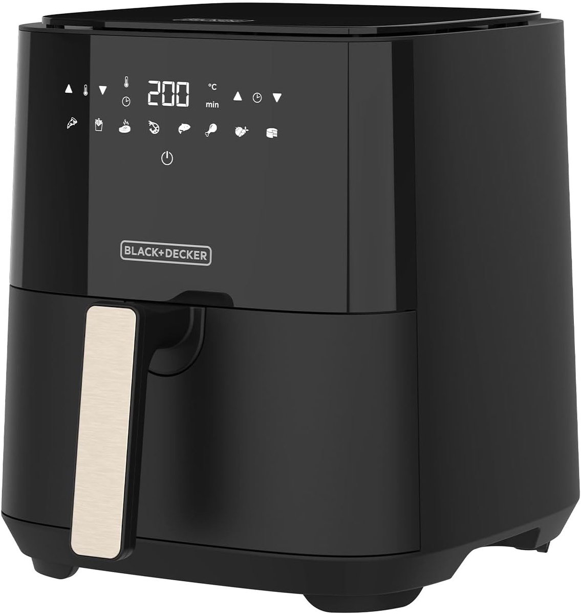 BLACK+DECKER - Heteluchtfriteuse - 5L - 8 Programma's - Antiaanbaklaag - Zwart - 1450W