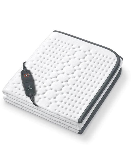 Beurer UB 60 Green Planet Elektrische deken - Onderdeken - 150 x 80 cm - Getest: zeer goed - 4 Warmtestanden/2 ecostanden - Automatische uitschakeling - Gerecycled materiaal - Machinewasbaar - 5 Jaar garantie | Wit
