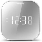 Philips TAR4406 - Klokradio - Spiegelende afwerking - Digitale FM-tuner - USB-telefoonoplader - Wit