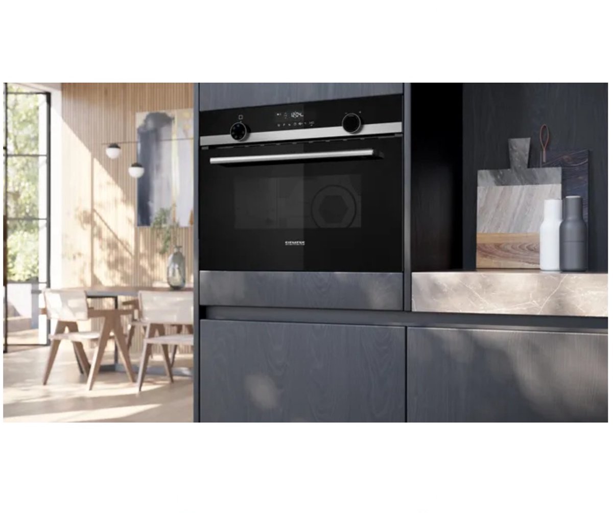 Siemens CM585AGS1 - iQ500 - Inbouwoven met magnetronfunctie - 60x45 cm - 44 l - Zwart - Eenvoudig te reinigen: Hydrolyse — afbeelding 6