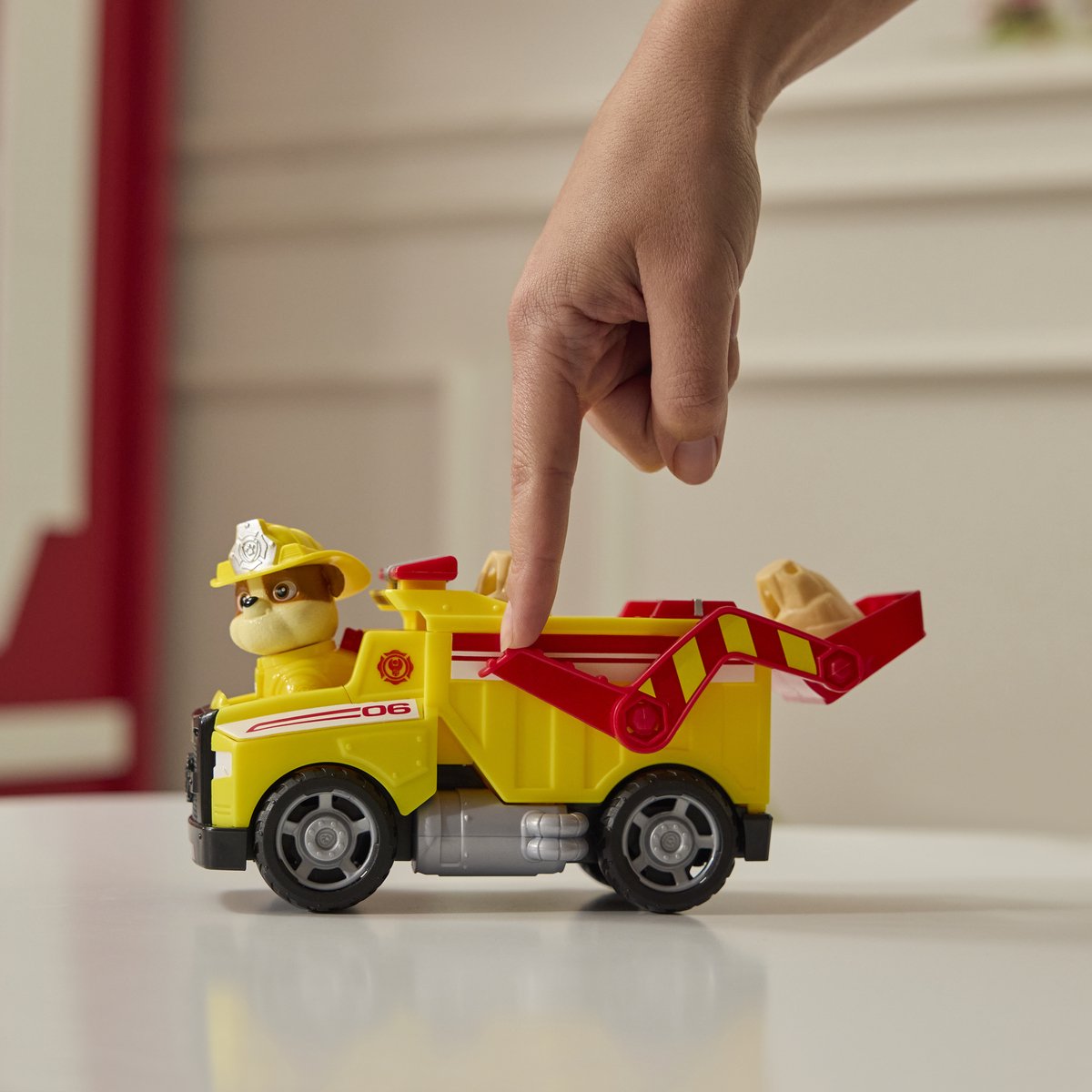 PAW Patrol - Brandweerredding - Rubble's kiepwagen - speelgoedauto met speelfiguur — afbeelding 2