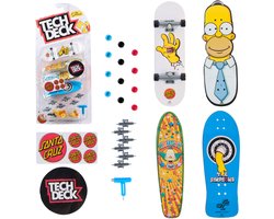 Tech Deck, Ultra DLX-pack met 4 fingerboards, Simpsons-skateboards, aanpasbare miniskateboards voor verzamelaars
