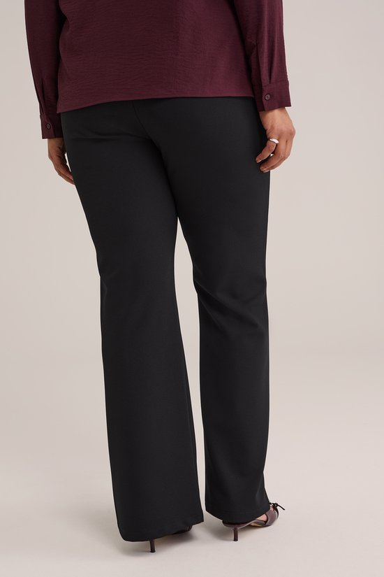 WE Fashion Dames Regular fit jersey broek - Curve