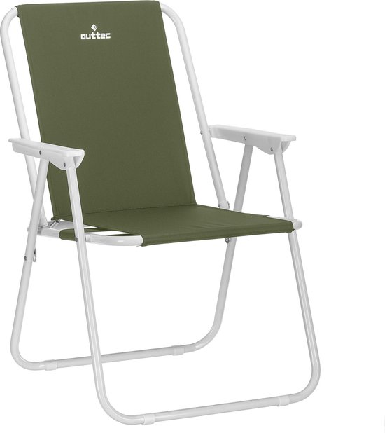 Outtec® Campingstoel - tot 100 kg - Visstoel, Vouwstoel, Tuinstoel, Lichtgewicht Campingstoel, Strandstoel voor Tuin, Balkon, Strand
