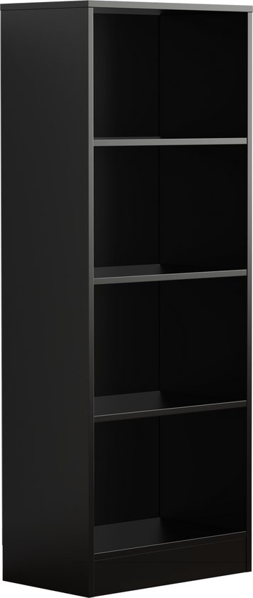 VDD – Vakkenkast – Vakkenkast Open – Wandkast – Vakkenkast Zwart - Boekenkast - Boekenkast zwart - Boeken kast - Wand kast - Vakken kast - 50x30x130 cm - Zwart