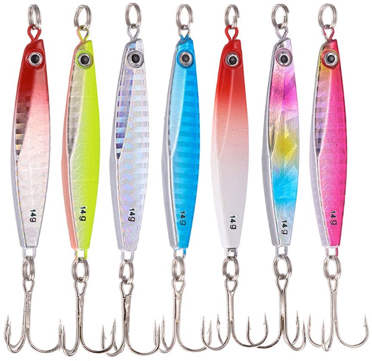 Vissen Lokt Set - Metalen Spinner Baits - 7 Stuks - 14g