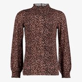 TwoDay meisjes top met lange mouwen en panterprint bruin - Maat 170/176