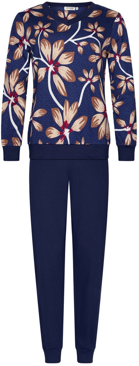 Pastunette Premium - Pyjama - Midnight Bloom - Katoen - Interlock - Donkerblauw