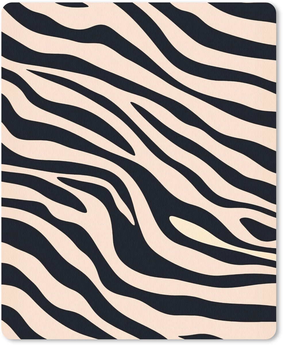 Muismat 19x23 cm - Mousepad Zebraprint - Dynamisch - Roze - Muismatten