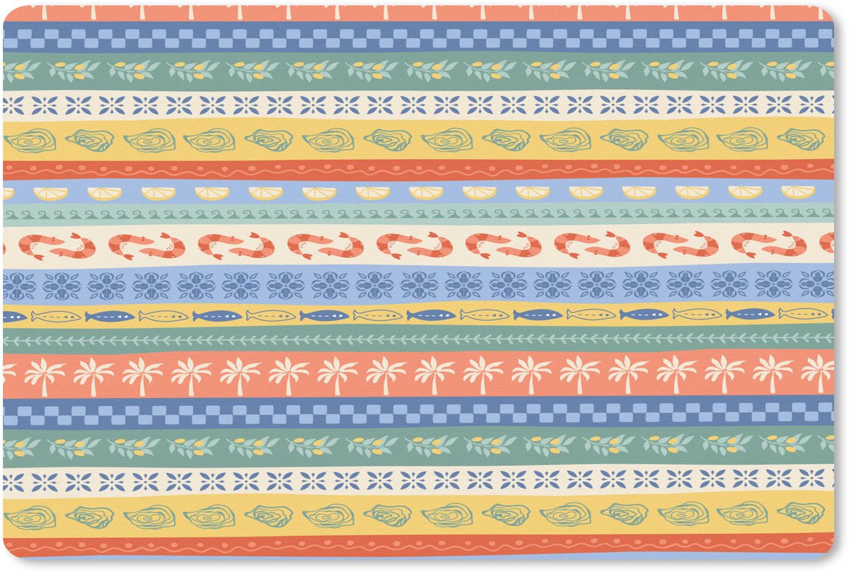 Muismat 27x18 cm - Mousepad Zee - Sfeer - Oester - Garnaal - Muismatten