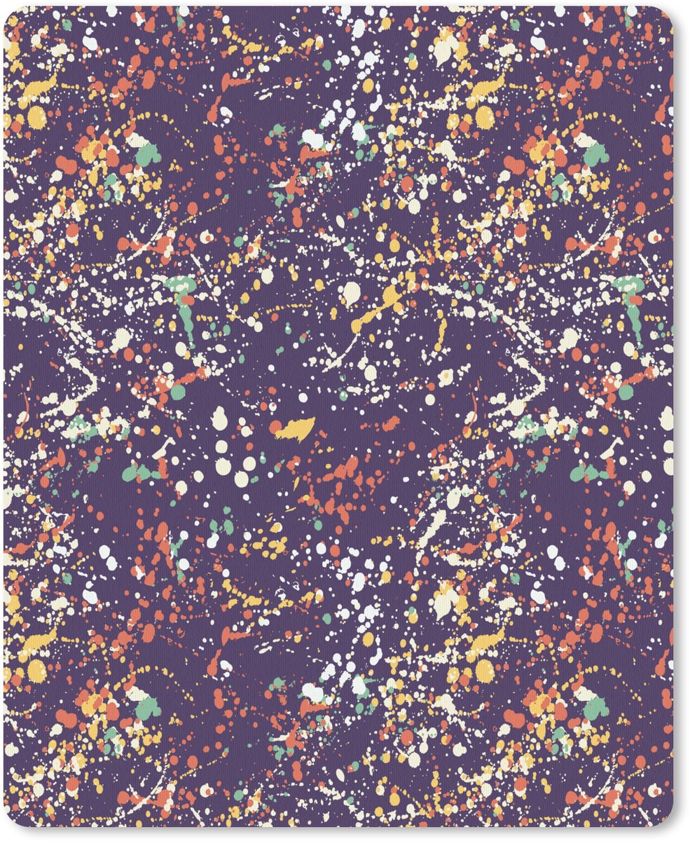 Muismat 19x23 cm - Mousepad Spat - Abstract - Stippen - Muismatten