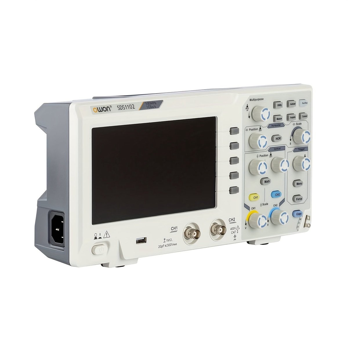 Digitale Oscilloscoop SDS1102 – Oscilloscoop – Signaal Analyzer – Meetinstrument – Elektronische Tester – 7" LCD Scherm – 100MHz Bandbreedte