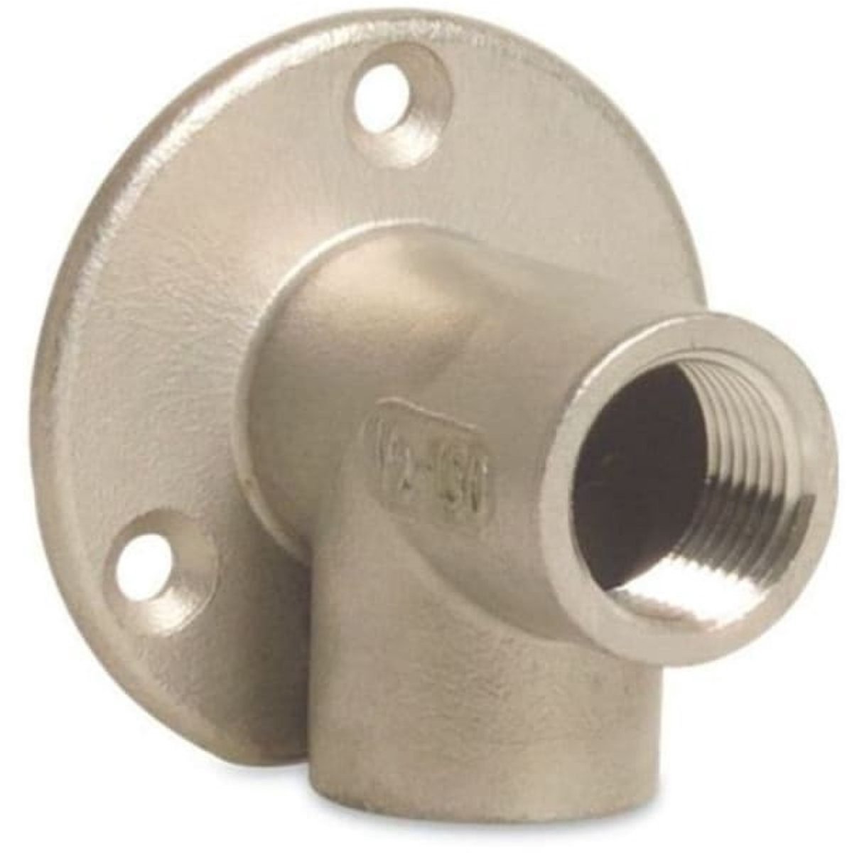 RVS Wandbocht 1/2", Draadfitting, 90 Graden, V2A