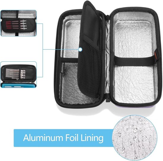 WNHB® Koeltas voor insulinepennen en medicatie - Compacte medische reisetui met koelelementen - Voor diabetici onderweg vakantie werk van WNHB® — afbeelding 5