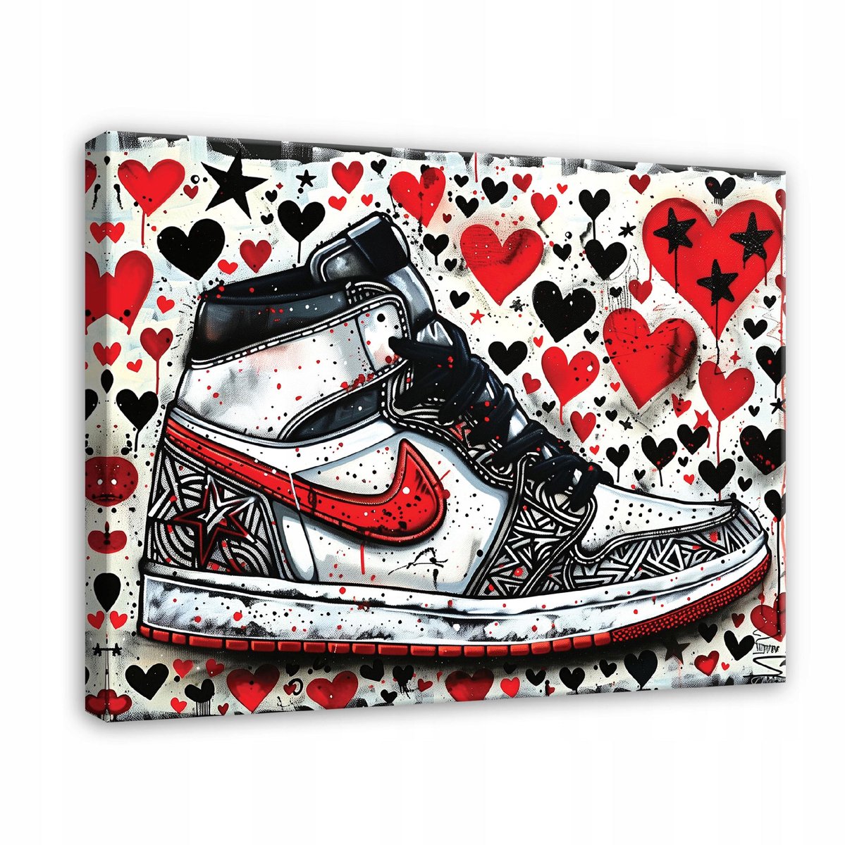 WALLARENA Canvas schilderij - 60x40 cm - moderne street art graffiti afbeelding multikleurig