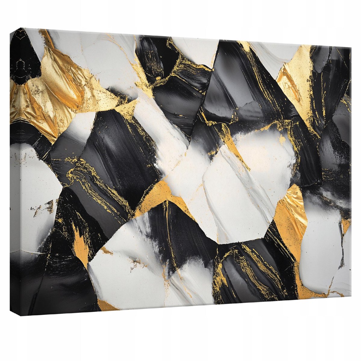 WALLARENA Canvas schilderij - 60x40 cm - abstract marmer voor slaapkamer, woonkamer, keuken multikleurig