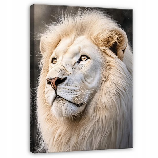 WallArena - Leeuw - 60x40 cm Canvas Foto's - Afbeelding op canvas