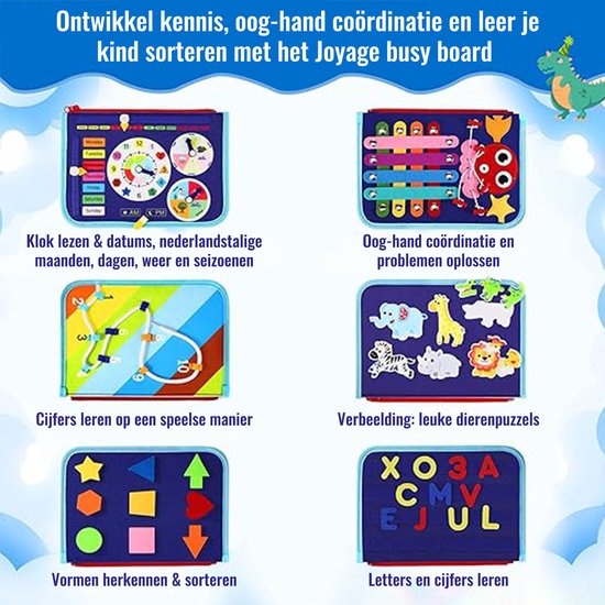 Busy Board Book Montessori Speelgoed - Nederlands - Montessori activiteitenboek - Educatief speelgoed meisjes Speelgoed - Peuter speelgoed jongens motoriek speelgoed 1 jaar 2 jaar Jongens speelgoed 3 jaar - sinterklaas cadeautjes speelgoedboek 2025 van Merkloos — afbeelding 2