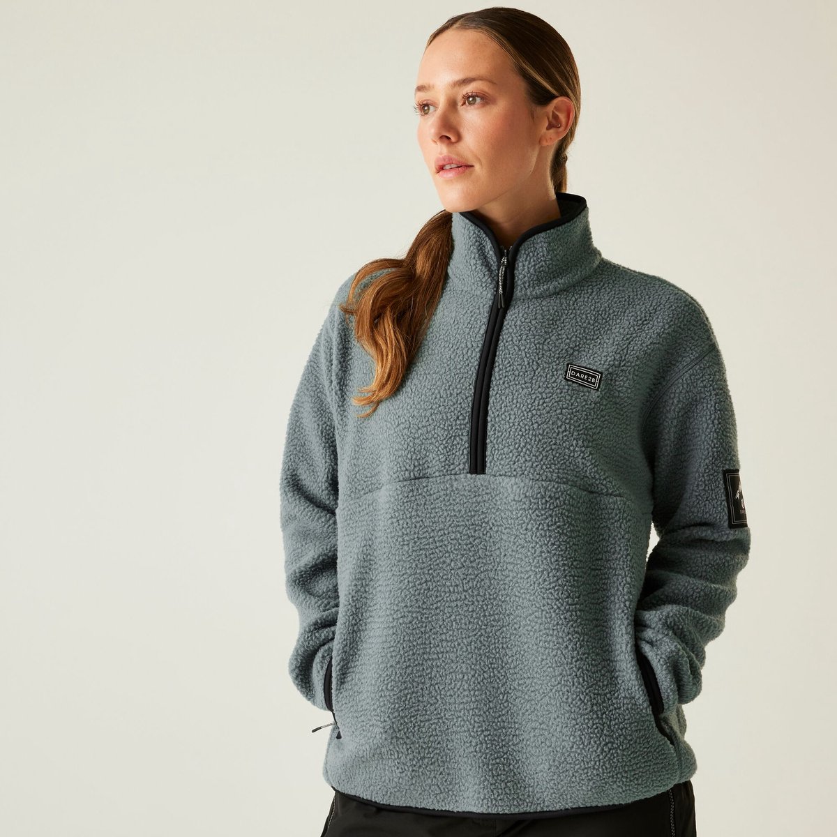 Dames skifleece dare 2b Slide Out fleece Grijs