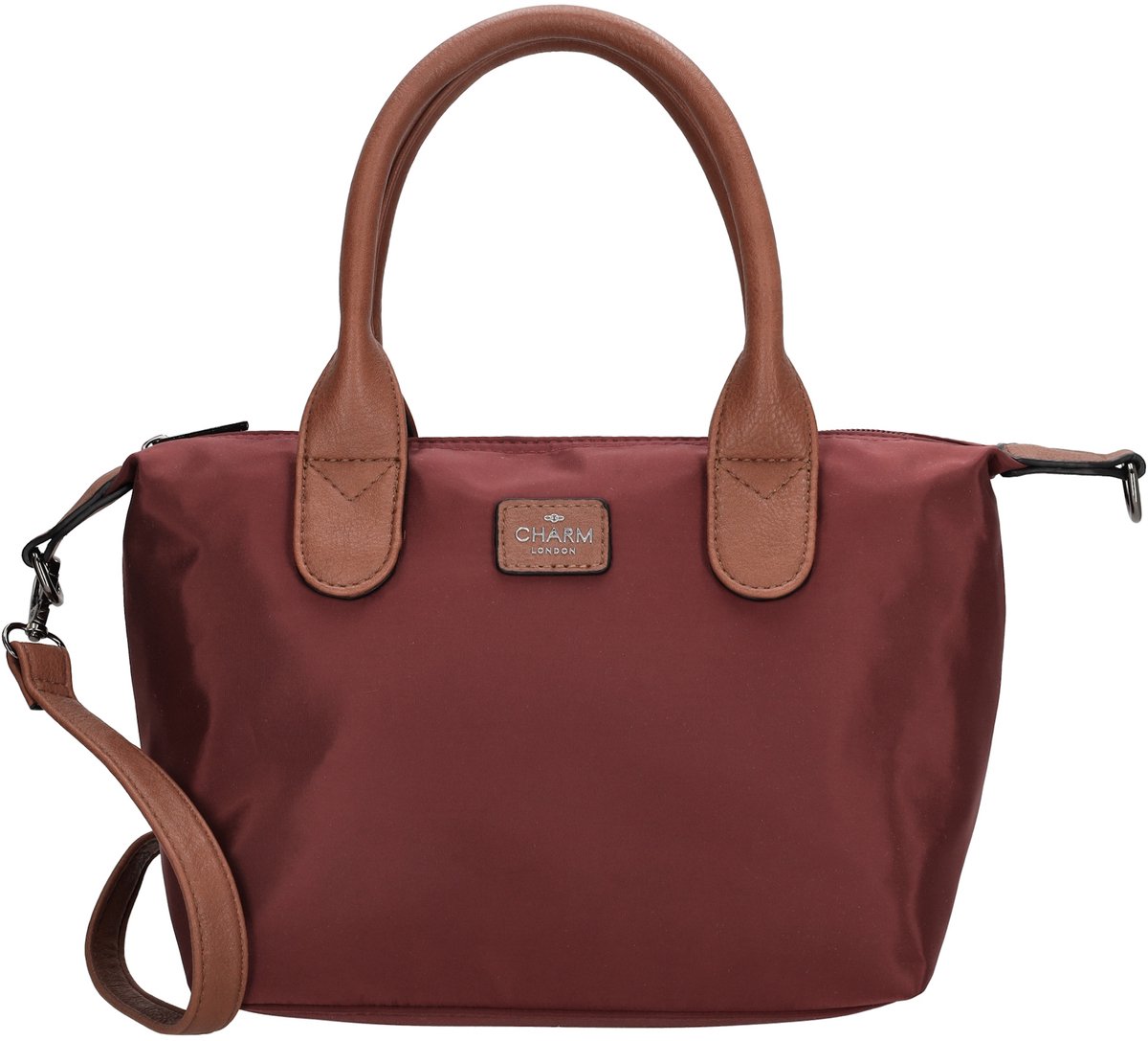 Charm London Buckingham Handtas Crossbody Schoudertas Medium - Bordeaux rood