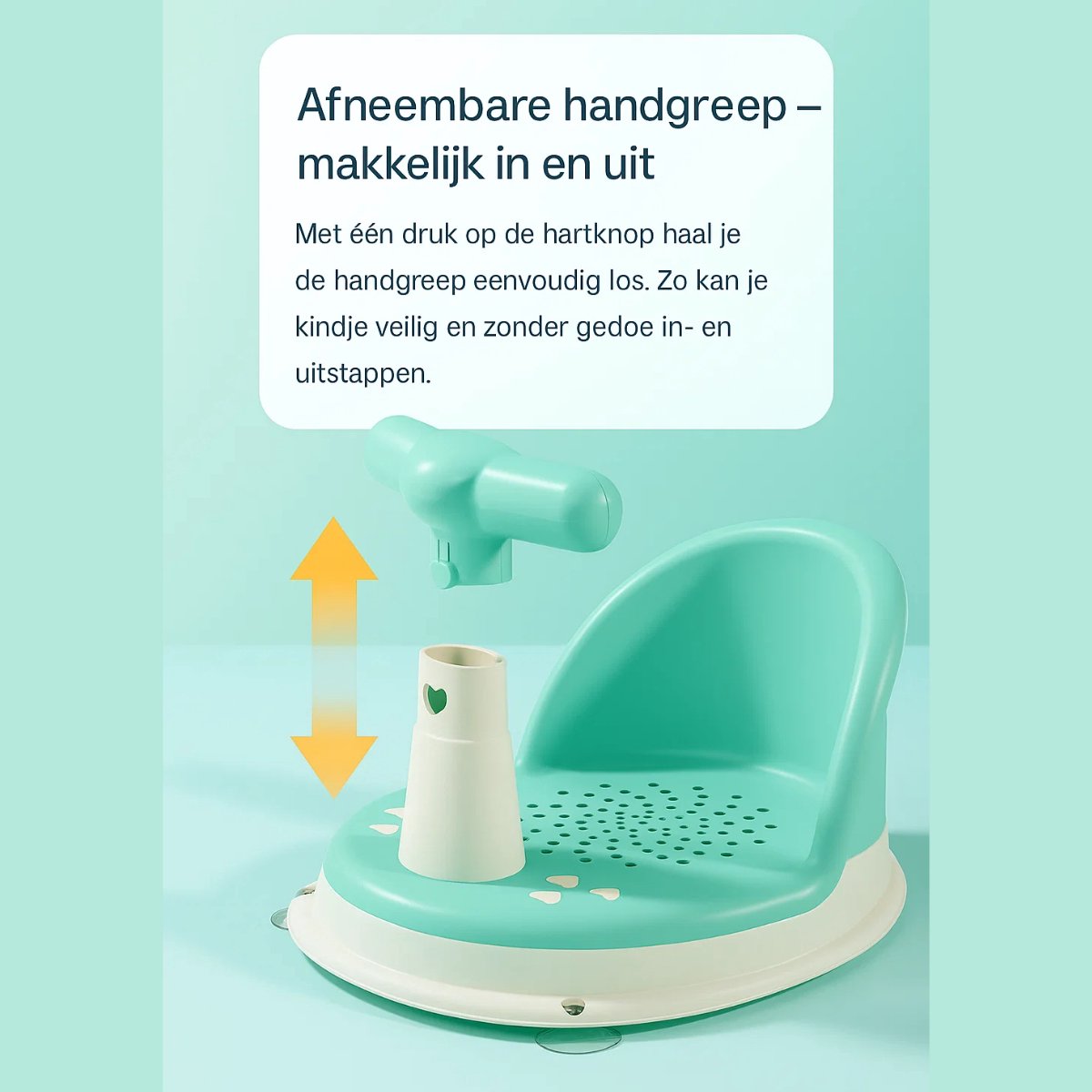 Navaris babybad zitje 6 tot 16 maanden - Met 4 zuignappen voor baby bad - Ergonomische rugleuning - Voor bad en douche - badzitje baby - Max 13 kilo