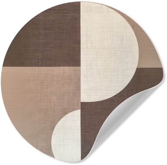 WallCircle® - Behangcirkel 30x30 cm - Muurstickers Raster - Halve cirkels - Contrast - Muurcirkel woonkamer - Wandcirkel slaapkamer - Kamer decoratie zelfklevend - Muurdecoratie accessoires