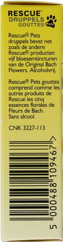 Bach Rescue Remedy Pets Druppels - Dieren Antistressmiddel - 10 ml