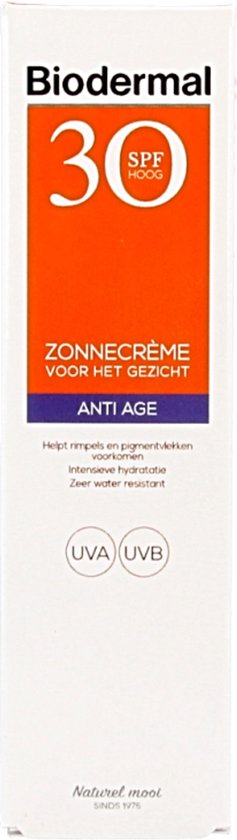 Biodermal Zonnebrand - Anti Age Zonnecrème voor het gezicht - SPF 30 - 40ml