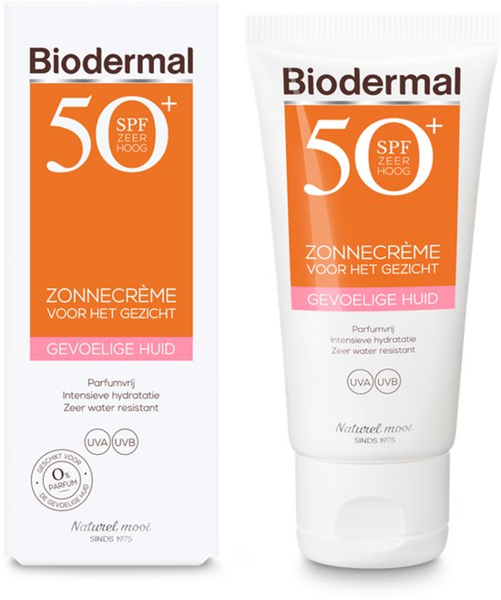 Biodermal Gevoelige huid Zonnecrème gezicht SPF 50+ np 50ml