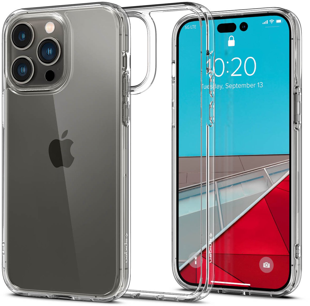 Spigen Ultra Hybrid Case hoesje geschikt voor iPhone 14 Pro - Crystal transparant