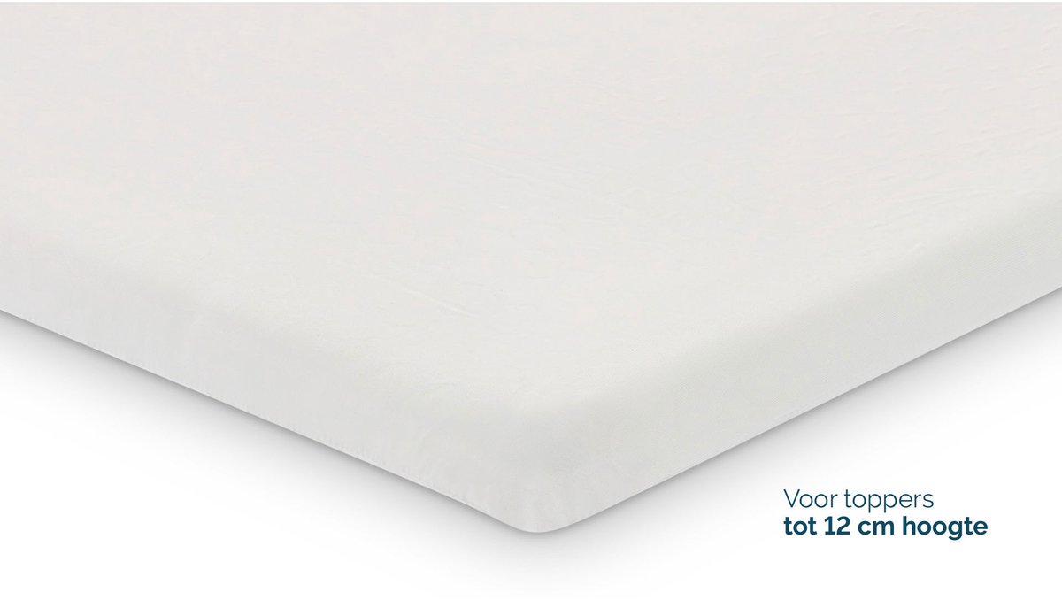 B Bright Hoeslaken Extra Verkoelend topper - 160 x 200/210 cm - wit