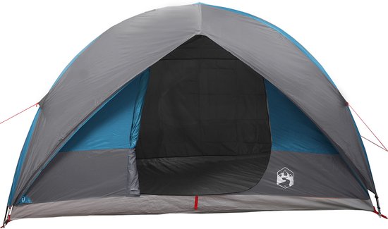 vidaXL - Tunnel - tent - met - dak - met - opslag - Blauw - 500 - x - 348 - x - 200 - cm - taft van Merkloos — afbeelding 3