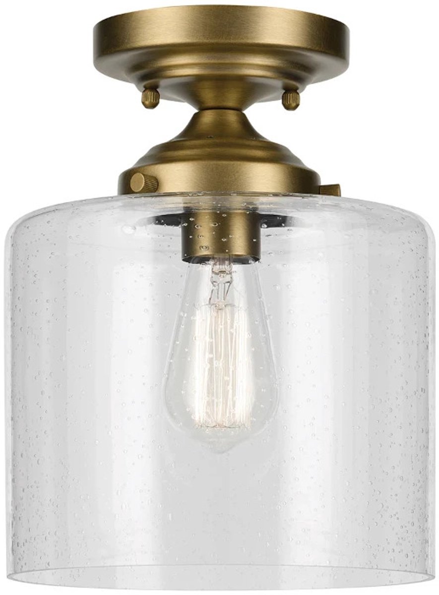 Kichler LED Plafondlamp Winslow | 1X E27 Max 60W | Natural Brass