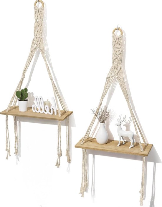 Buachois Opknoping wijnfles Anntool Macrame Bohemian Style Hand Breien Katoen Touw Flessen Opslag Opknoping Tas Wijn Tote Decoratie (Groen