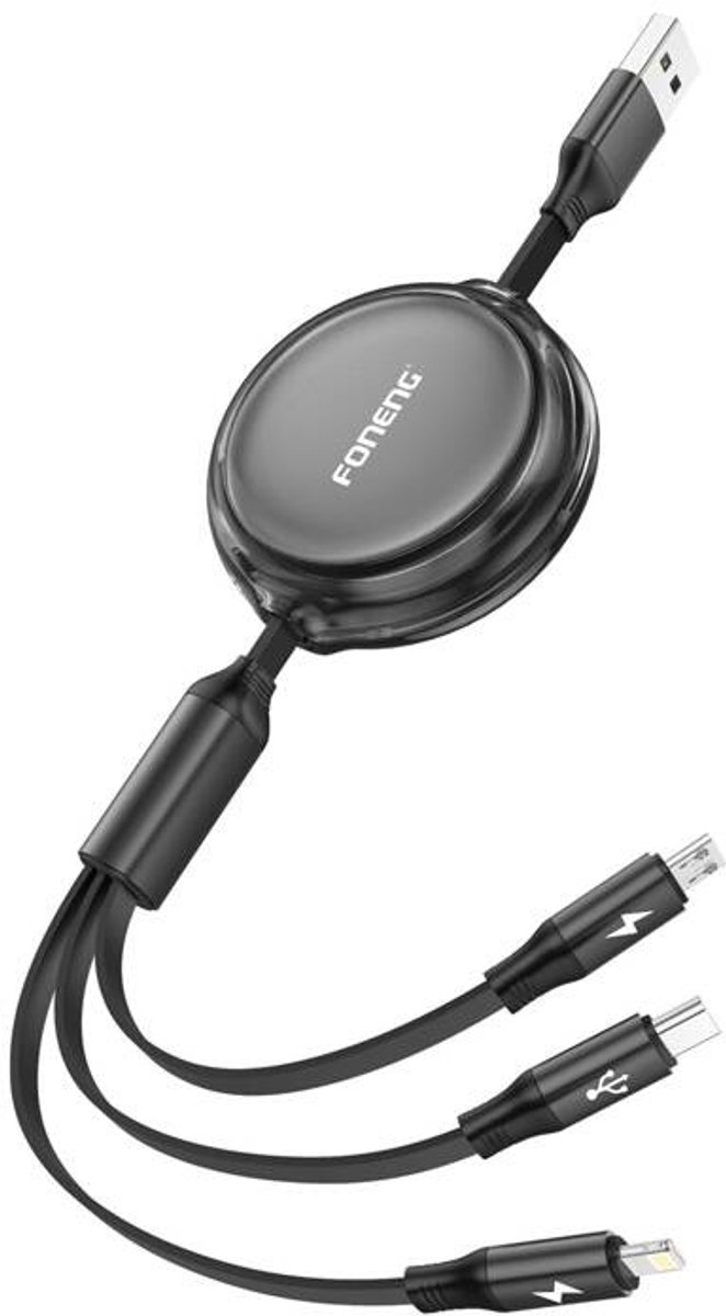 Foneng 3In1 Kabel X113 Voor Magsafe Iphone 12 13 14 Snel Opladen 1.1M
