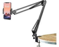 Mobile Stand for Desk | 360 Degree Angle Phone Stand Lazy Magic Arm Mobile Holder for Video Shooting, Cooking Study Table Desk Bed Wall | Sturdy Grip