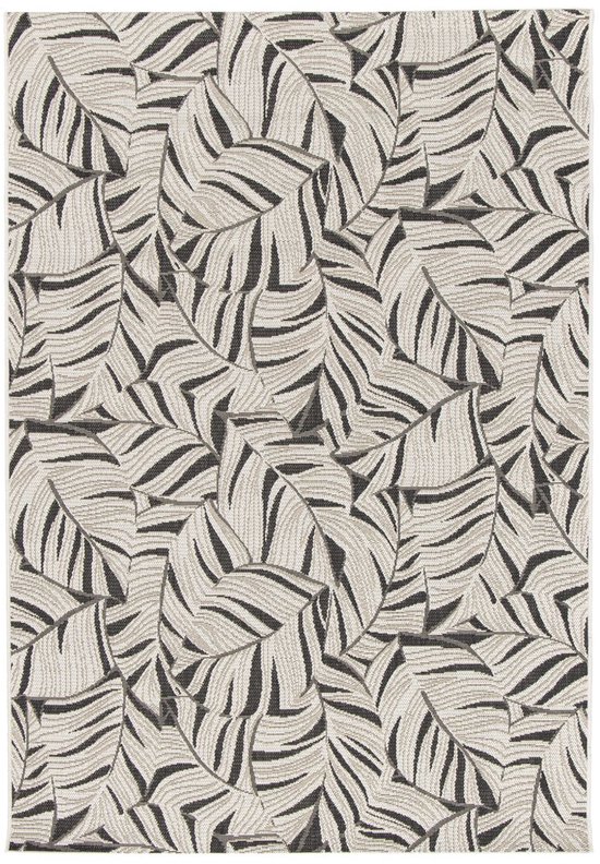 Tapis d'extérieur feuilles de palmier - Verdance Canopy noir 160x230 cm