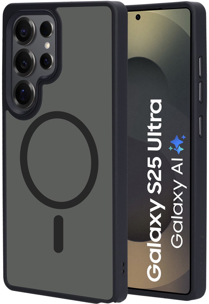 Mobiparts hoesje geschikt voor Samsung Galaxy S25 Ultra - Hardcover - MagSafe - Zwart
