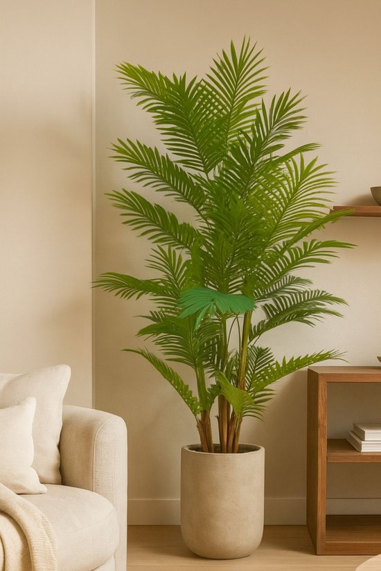 Kunstpalm 180 cm | Palm Kunstplant | Kunstplanten voor Binnen | Grote Kunstplant Palm | Kunst Palmboom 180cm | Nep palm
