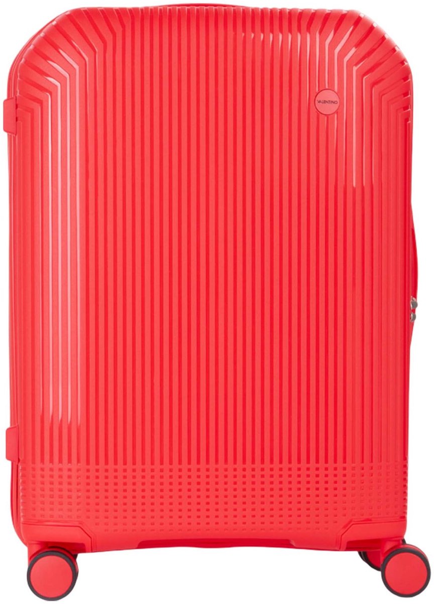 VALENTINO trolley Wood Carry On Suitcase Corallo koraalrood 78cm
