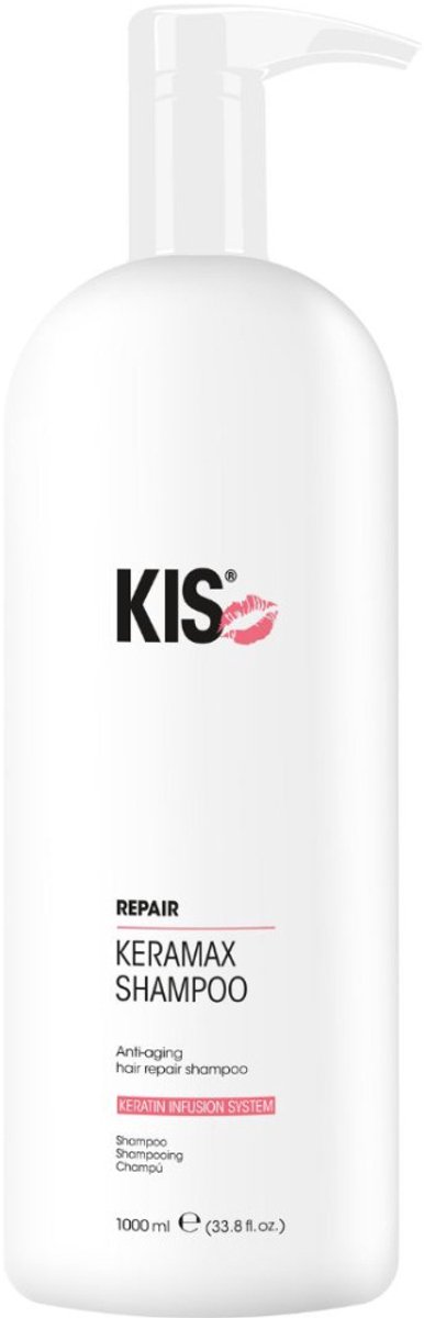 KIS Keramax Shampoo-1000 ml met pomp - Normale shampoo vrouwen - Voor Alle haartypes - 1000 ml met pomp