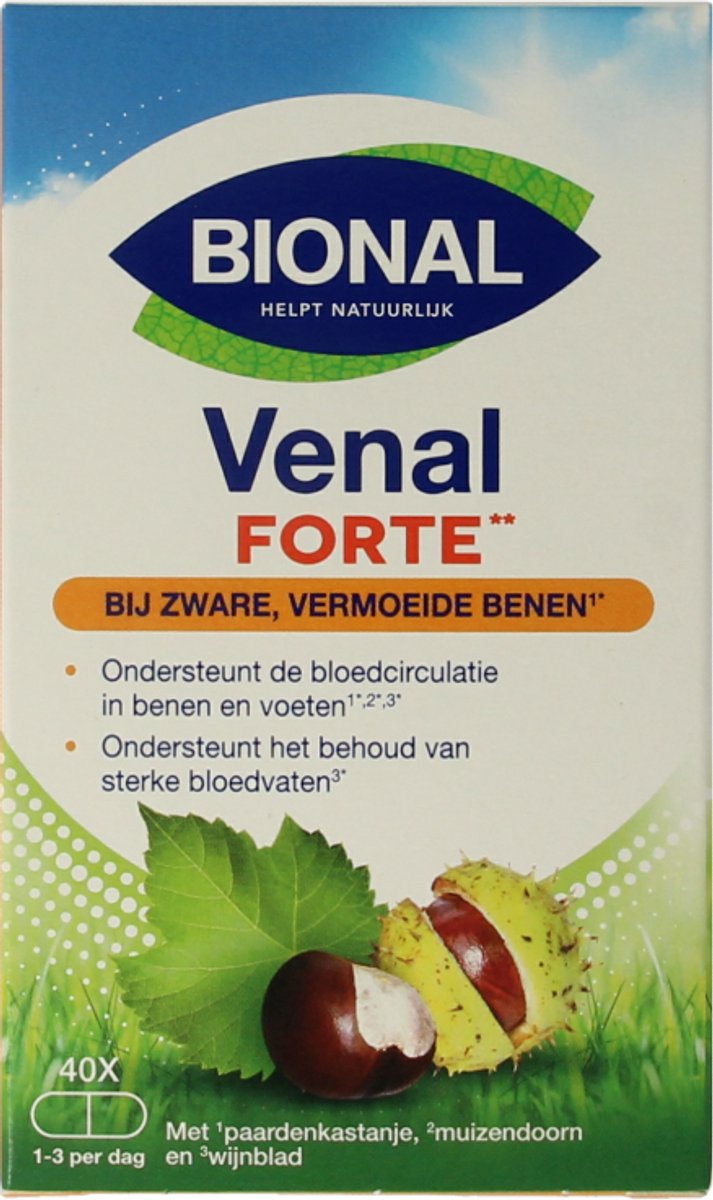 Goedkoopste Bional Venal Forte - Supplement - Bij zware vermoeide benen - Voedingssupplement - 40 capsules