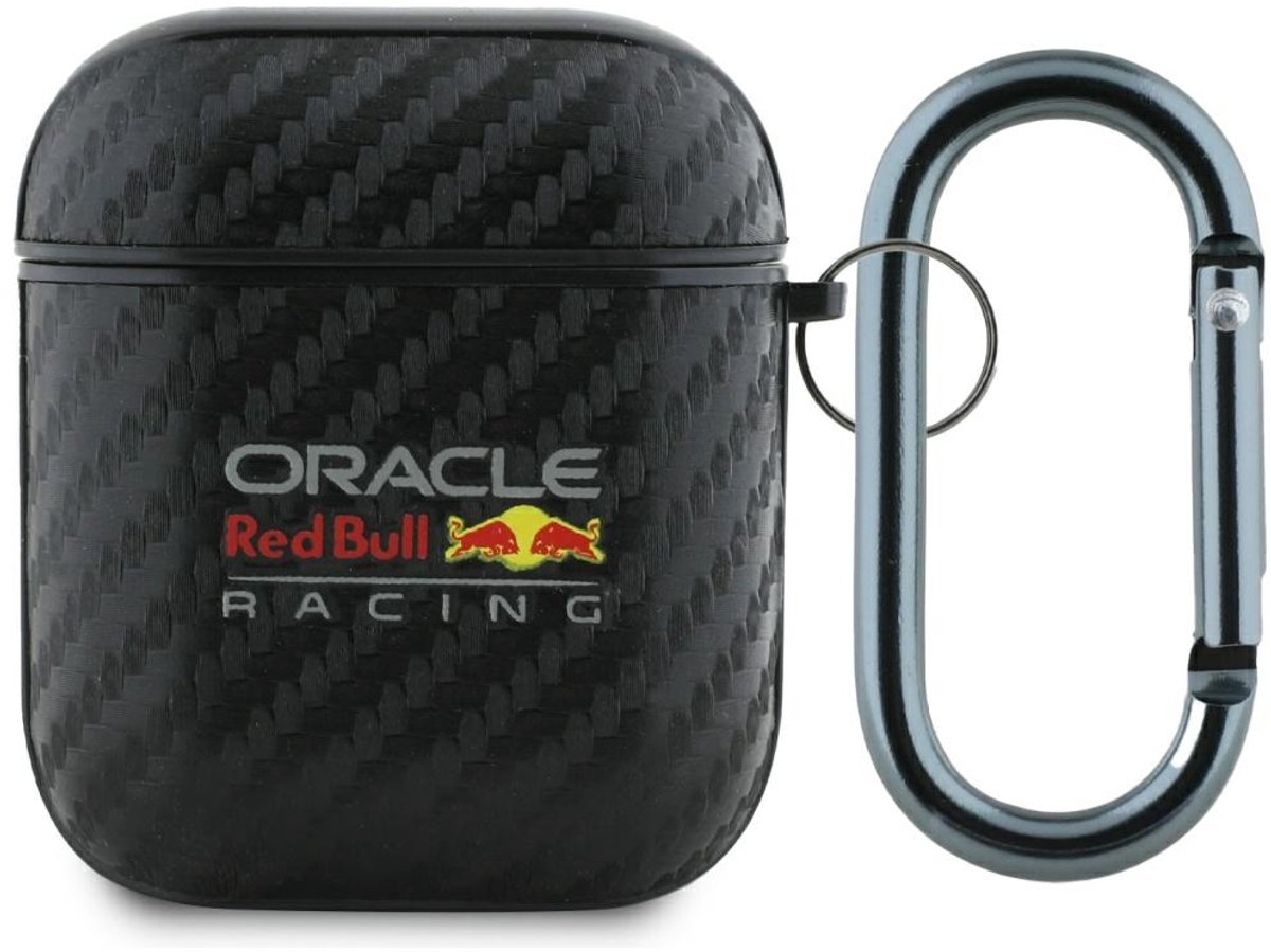 Red Bull Hoesje Met Logo Pu Carbon Voor Airpods 1 2 Bescherming En Compactheid
