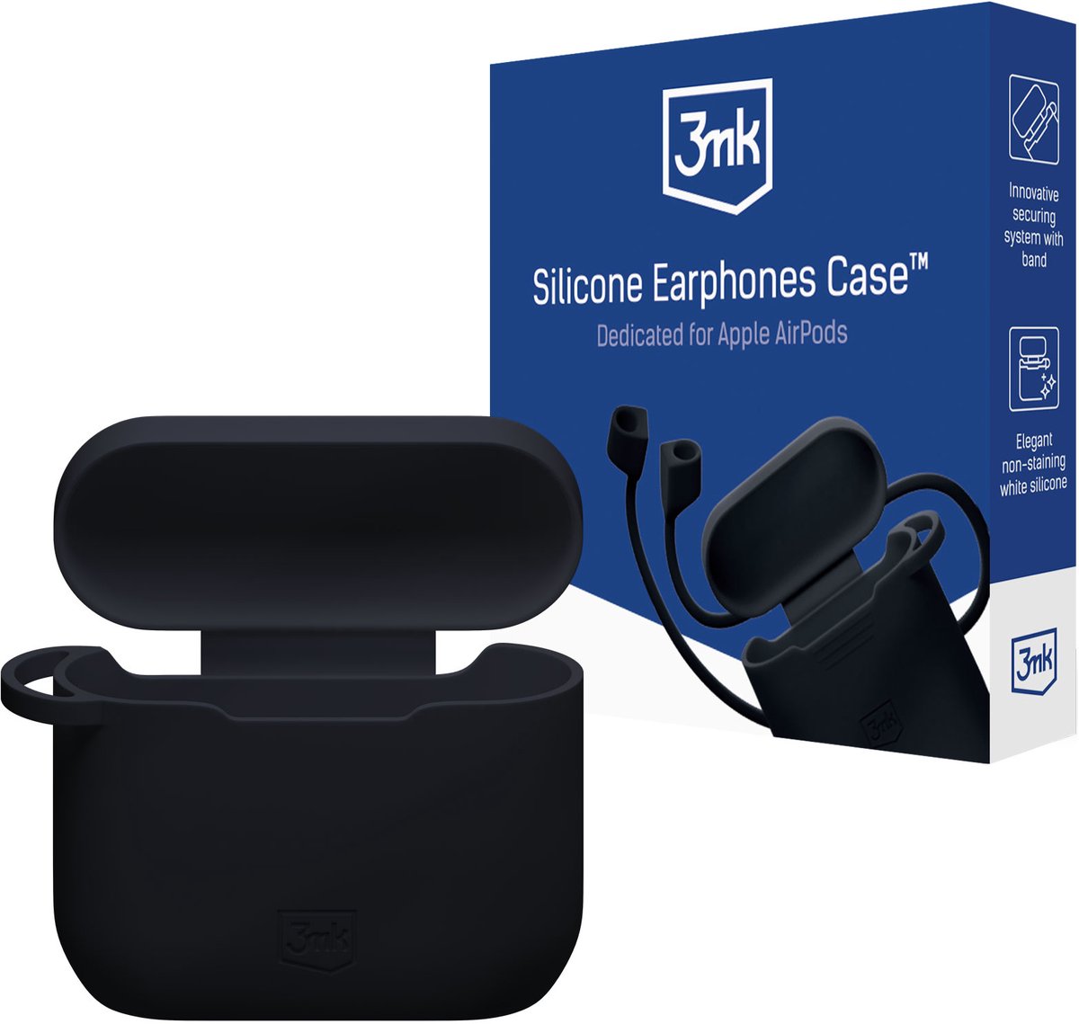 3Mk-Hoesje Voor Airpods 3E Generatie Met Siliconencoating En Antivalsysteem
