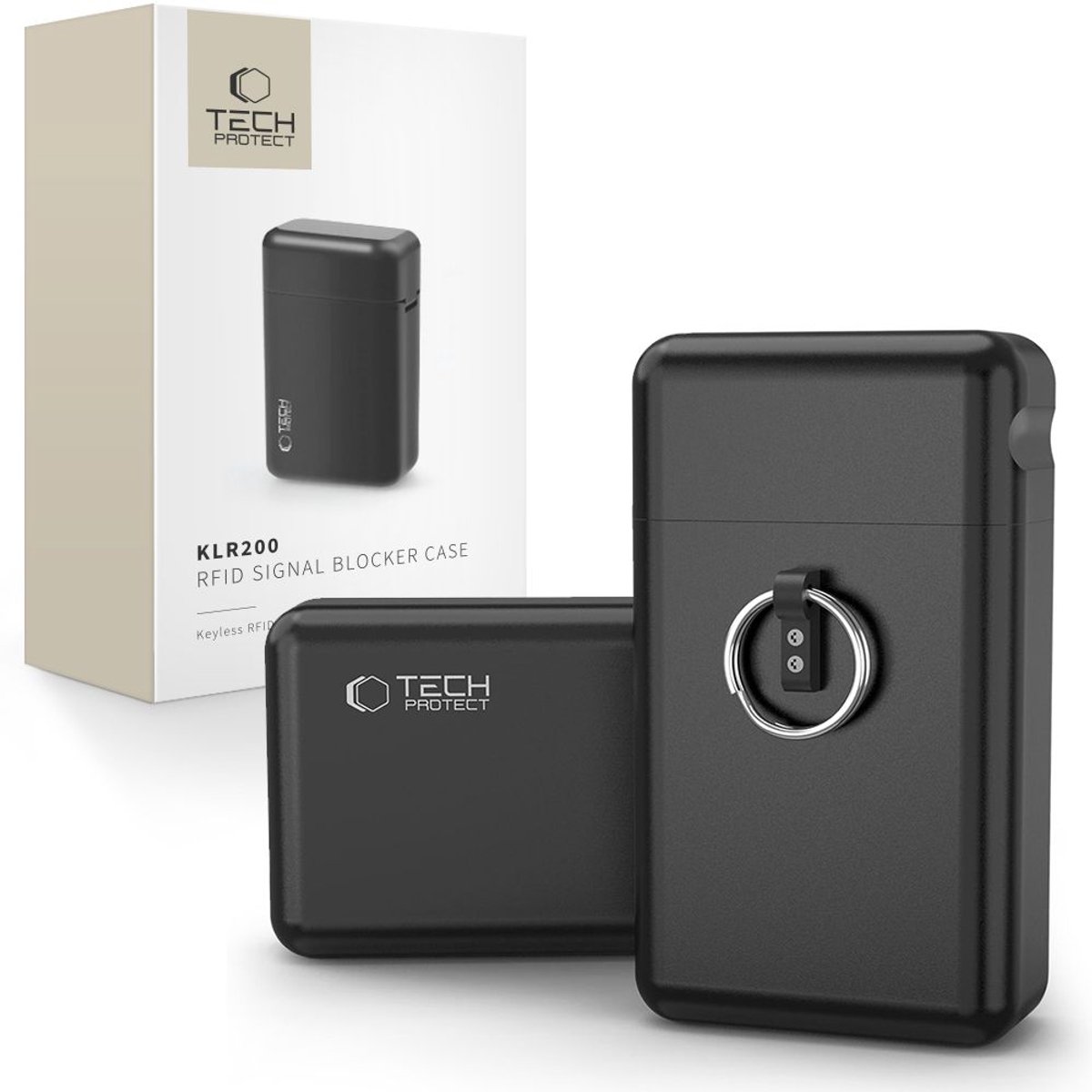 Faraday Tech-Protect Klr200 Metalen Sleutelloze Rfid Signaalblokkeerbehuizing Zwart