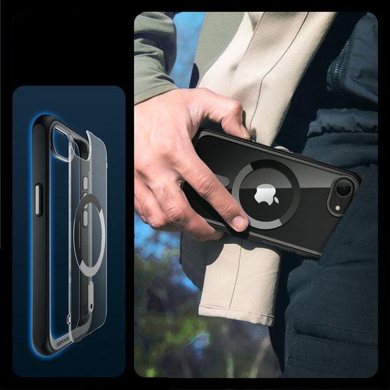 Supcase UB MagSafe geschikt voor iPhone 17e / 16e hoesje - Zwart