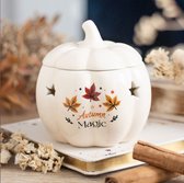 Old World Christmas Spiced Pumpkin Crème Candle, Hand‑Poured 8 oz Soy Wax Blend with Pumpkin and Cinnamon Scent, 60 Hour Burn, Vegan and Cruelty-Free