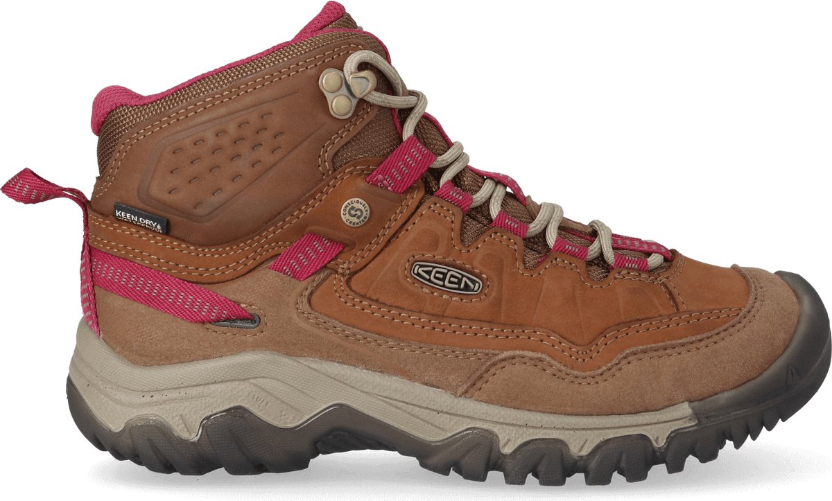 Keen - Targhee IV Mid Dames Wandelschoenen Bison/Beaujolais - Maat 39