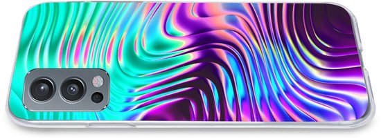Telefoonhoesje Geschikt voor OnePlus Nord 2 5G hoesje - Kunst - Golf - Psychedelisch - Siliconen Telefoonhoesje Telefoonhoesje