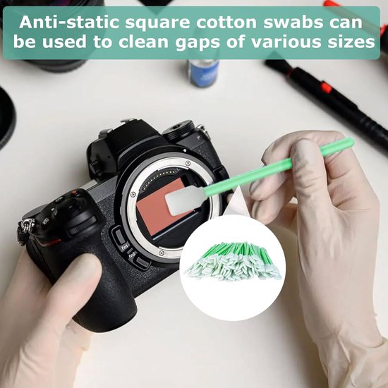 100 Pcs Foam Cleaning Swabs - Pointed Cotton Swabs voor Inkjet en Camera Lens Cleaning van Merkloos	 — afbeelding 4